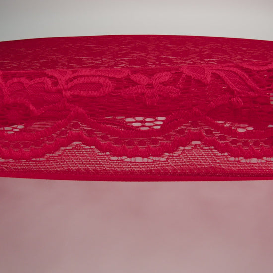 Italian Red Stretch Crochet Lace
