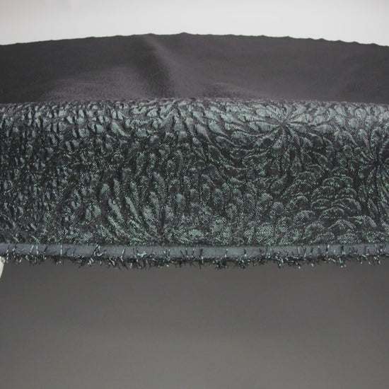 Metallic Green Floral Double-Layer Organza Brocade