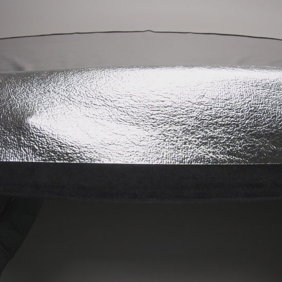 Textured Faux Leather - Metallic Silver - Ileana Collection