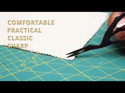 Mood Matte Black Stork Embroidery Snips with Matte Rubber Grips - 4.5"