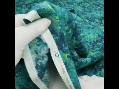 Printed Quilting Cotton by Deborah Edwards for Northcott Studio - Peacock Painterly Abstract - Chroma Collection