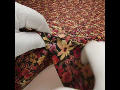 Liberty Fabrics Tana Lawn® - Dreams of Summer Orange - Brown, Orange and Red Watercolor Floral