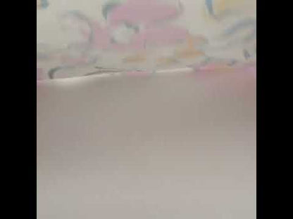 Linen and Rayon Woven - Baby Pink, Light Blue and Creamsicle Ink Brush Flowers - Mood Exclusive Pastel Botanica Print