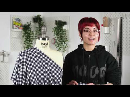 Traje de baño de compresión de tricot, con protección UV y microcápsulas de aloe vera - Estampado de cuadros blancos y negros - Colección Caye