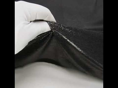 Metallic Foiled Uneven Stretch Rib Knit - Charcoal on Black - Estelle Collection