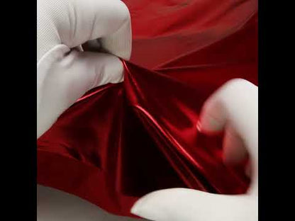 Knit Faux Leather with PET Anodized Aluminum Film - Red - Elizabeth Collection