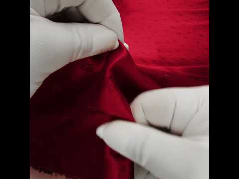 Italian Red Bi-Color Ladybug Jacquard Lining