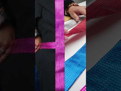 Metallic Fuchsia Iridescent Wire Edged Ribbon - 1.5"