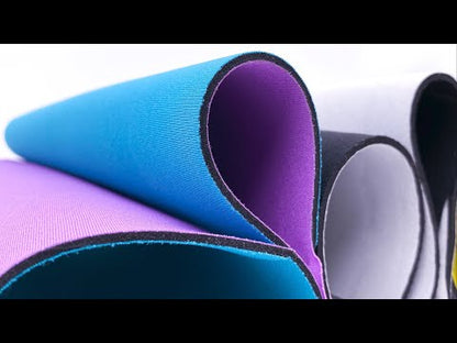 Double Faced Stretch Neoprene 3yd Bundle - Twilight Blue and Neon Lime - Wave Collection