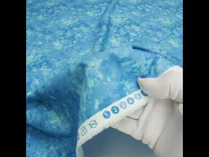 Printed Quilting Cotton by Deborah Edwards for Northcott Studio - Bahama Blue Painterly Abstract - Chroma Collection