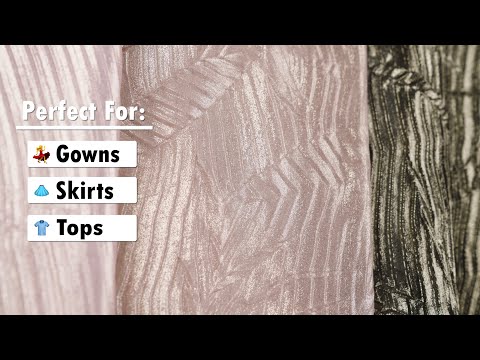 Polyester Chiffon with Abstract Pleats and Gold Foil - Silver Gray - Melia Collection - Image 6 of 6