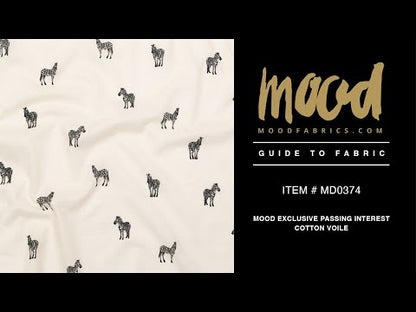 Cotton Voile - White Zebras - Passing Interest Print - Mood Exclusive Kenko Collection