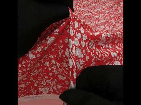 Liberty Fabrics Tana Lawn® - Summer Blooms Red - Scarlet Red and White Floral