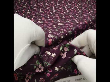 Liberty Fabrics Tana Lawn® - Annie Purple - Royal Purple, Pink and Green Scattered Wildflowers