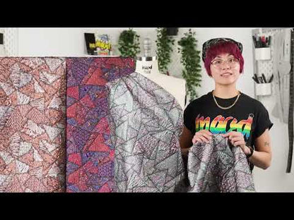 Metallic Silver, Jaffa Orange and Black Crazy Quilt Patchwork Luxury Brocade