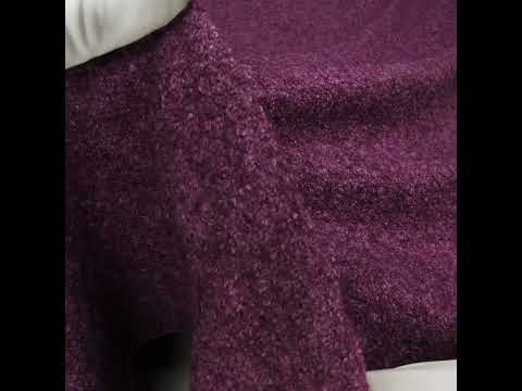 Boiled Wool Coating Fabric - Marbled Winetasting Purple - Ketil Collection