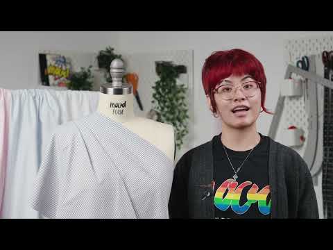 Organic Cotton Seersucker - Pink Stripes - Brasilia Collection