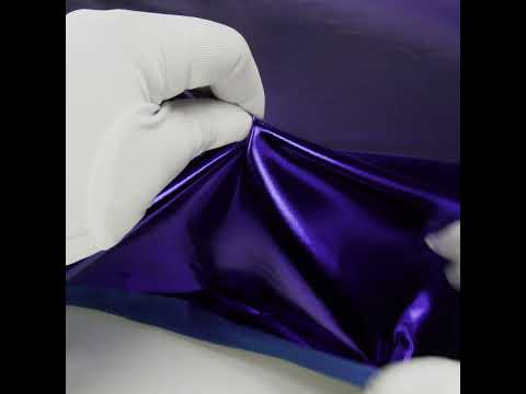 Metallic Foiled Polyester Jersey Knit - Royal Blue - Amalthea Collection - Image 6 of 6