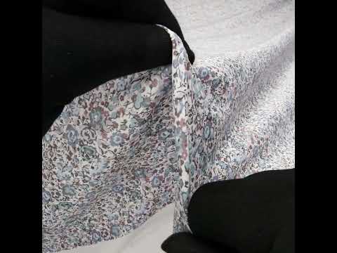 Liberty Fabrics Tana Lawn® - Emma and Georgina Light Blue - Pastel Blue, Sky and Taupe Floral - Image 6 of 6