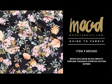 Stretch Cotton Sateen - Black Beauty Floral - Trifling Thoughts Print - Mood Exclusive Kenko Collection - Image 5 of 5