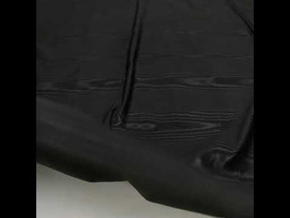 Lightweight Polyester Bengaline Moire - Black - Louisa Collection