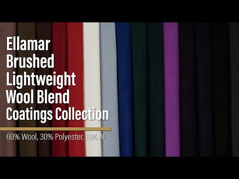 Brushed Lightweight Wool Blend Coating - Light Blue - Ellamar Collection - Image 7 of 7