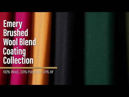 Brushed Wool Blend Coating - Light Gray - Emery Collection