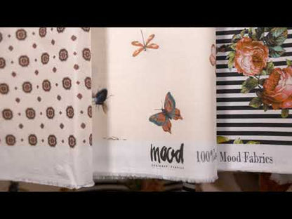 Cotton Voile - Cream Insects - Butterfly Effect Print - Mood Exclusive Harvest Collection