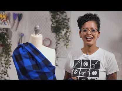 Buffalo Check Cotton Flannel - Black and Green - Seco Collection