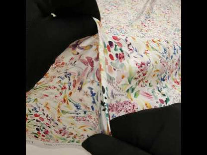 Liberty Fabrics Tana Lawn® - Felda Multi Bright - Red, Blue and Yellow Watercolor Flowers