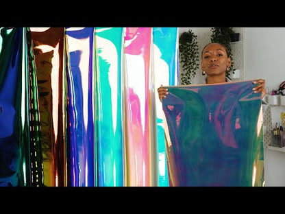 Iridescent Vinyl with Fabric Backing - Rainbow - Kiki Collection