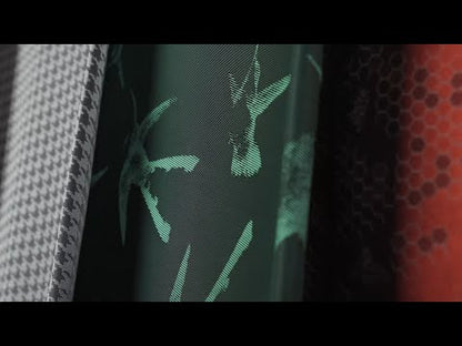 Hummingbirds Jacquard Lining - Blue and Beige Bi-Color