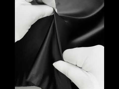 Black Polyester Satin