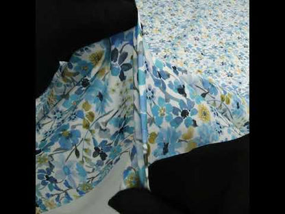 Liberty Fabrics Tana Lawn® - Dreams of Summer Blue - Light Blue and Pale Yellow Watercolor Floral