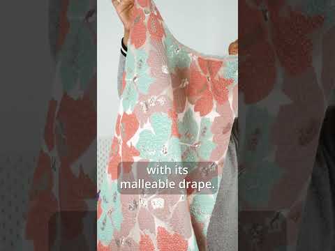 Metallic Rose Gold and Baby Pink Floating Blossoms Luxury Brocade