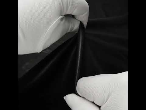 Stretch Faux Leather with Suede-Like Brushed Backing - Pebble Black - Jodi Collection
