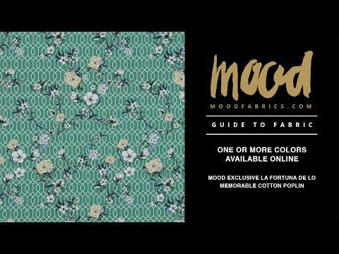 Cotton Poplin - Blue Floral and Geometric - La Fortuna de lo Memorable Print - Mood Exclusive Avenable Collection
