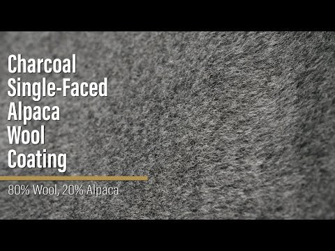 Alpaca Wool Coating Single Face - Charcoal