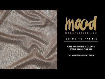 Italian Metallic Gold and Black Knit Pique