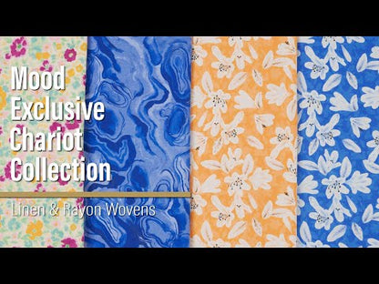 Linen-Rayon Woven - Yellow Floral - Daybreak Bloom Print - Mood Exclusive Chariot Collection