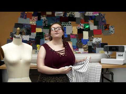 White and Black Pencil Striped Jersey