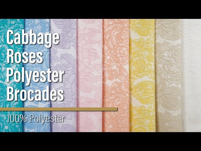 Polyester Brocade - Lavender Cabbage Roses