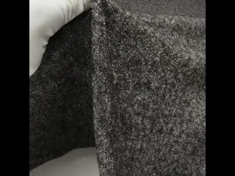 Boiled Wool Coating Fabric - Marbled Peat and Light Gray - Ketil Collection