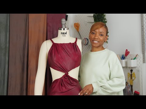 Faux Leather Foil Stretch Polyester Knit - Warm Brown Cloud Textured - Vanessa Collection