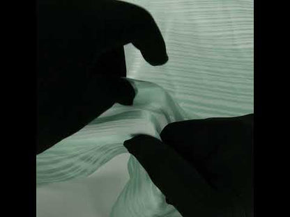 Famous Australian Designer Seafoam Crinkled Silk Chiffon with Satin Stripes