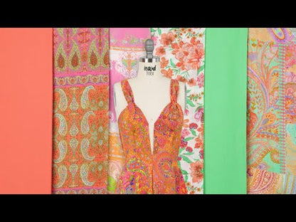 Viscose Georgette - Pink Patchwork Paisley - Pastel Patina Print - Mood Exclusive Gisele Collection