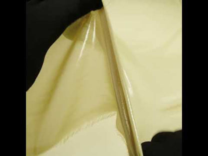 Liquid Sheen Metallic Polyester Chiffon - Silver on Gold - Liquid Sheen Chiffon Collection