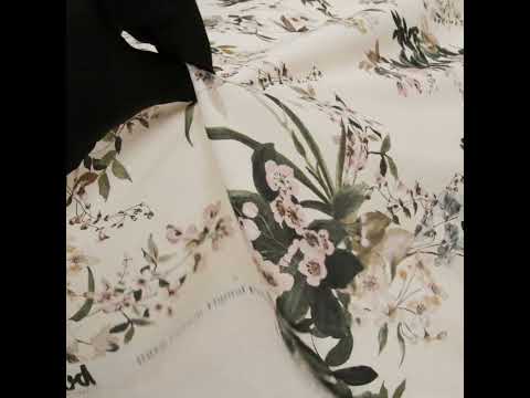 Cotton Voile - Antique White Floral - Aesthetic Matters Print - Mood Exclusive Kenko Collection