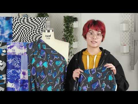 Rayon Challis - Purple Floral Patchwork - Periwinkle Patch Print - Mood Exclusive Indigo Collection