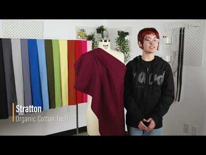 Organic Cotton Twill - Maroon - Stratton Collection